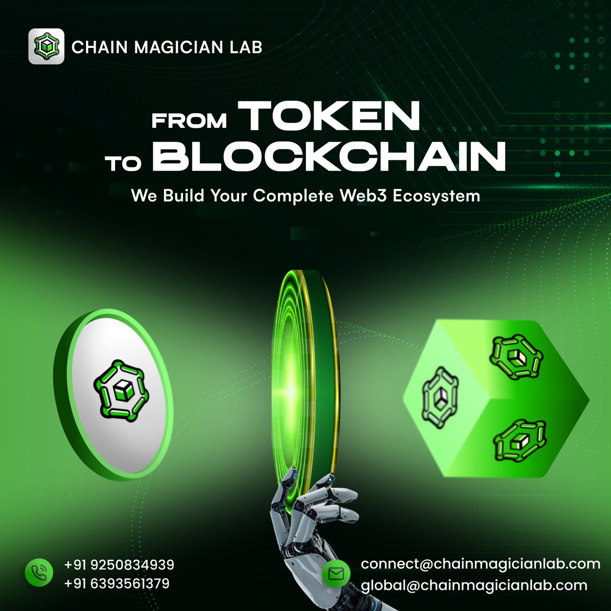 magician_l6117's tweet image. 🚀 Whether it’s a custom token, stablecoin, wallet, or a full blockchain, we provide end-to-end Web3 development that powers businesses, startups, and enterprises.
DM us OR Call us on
+91-9250834939
#BlockchainDevelopment #TokenDevelopment #Web3Ecosystem #CryptoSolutions