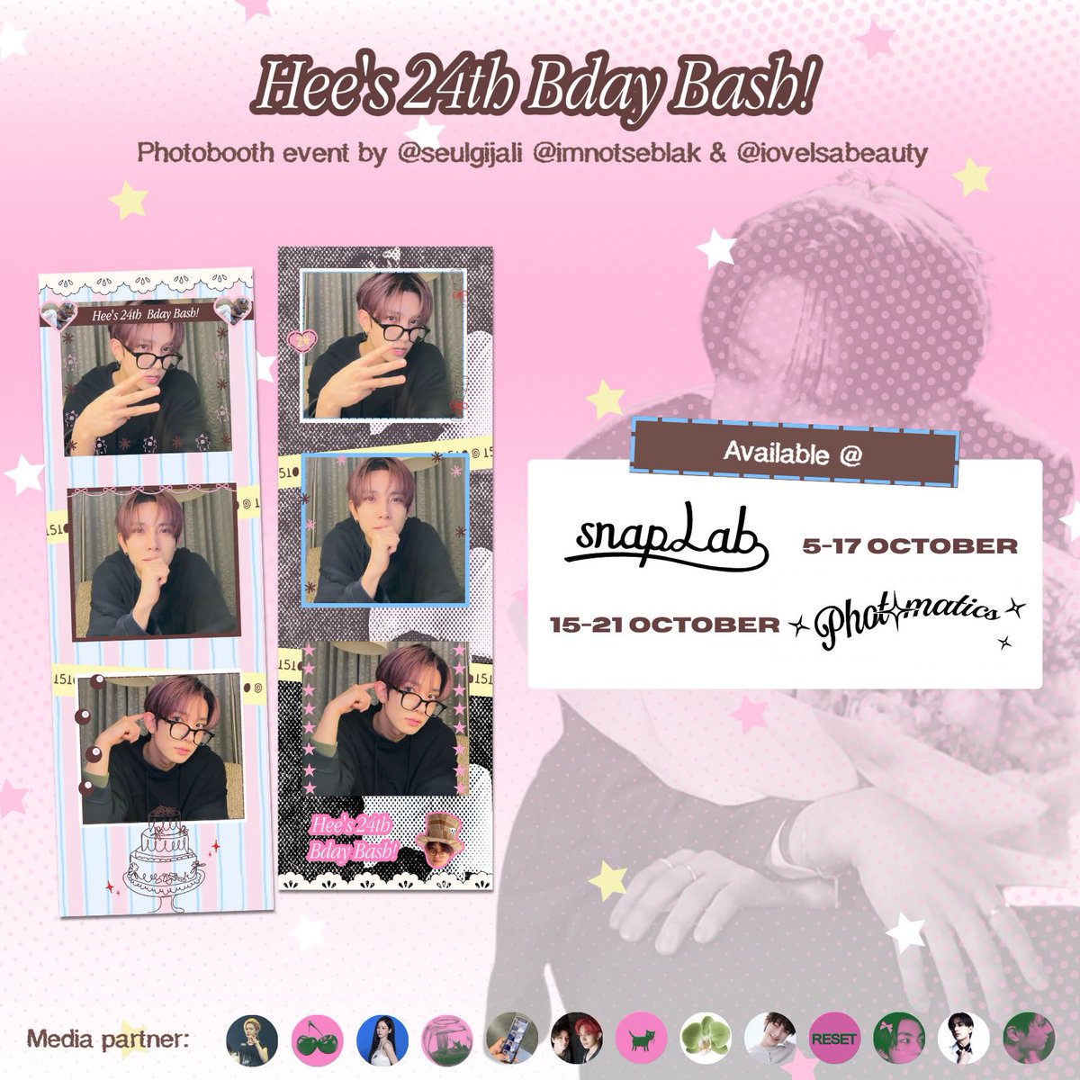 seulgijali's tweet photo. 🧁 𝐻𝑒𝑒’𝑠 24𝑡ℎ 𝐵𝑑𝑎𝑦 𝐵𝑎𝑠ℎ! 🧁

Heeseung Birthday photo frame event by @seulgijali @imnotseblak @iovelsabeauty

☆ October 5 - 21, 2025
☆ available @ Snaplab, Photomatics

Let’s celebrate Hee’s 24th birthday together!

Use #HeesBdayBash and kindly tag us! 🎀 https://t.co/1rw4fFEuc3