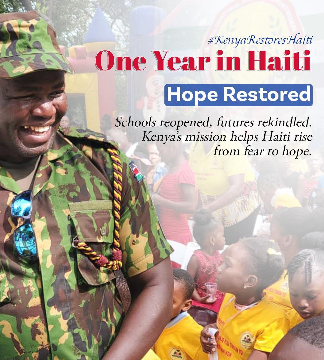 misaelke2's tweet image. Every Haitian child in school today is a symbol of Kenya’s impact. Education thrives where peace exists, and Kenya is making that peace possible.
#KenyaRestoresHaiti
 Kenya For Haiti