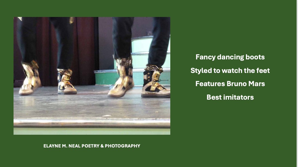 enlightwritings's tweet photo. #ElayneMNealPoetry #poem #poetry #PoetryLovers #ElayneMNealPhotography #photo #photography #PhotographyLovers #FancyBoots #DancingBoots #GoldAndBlackBoots #BrunoMarsImitators #CanobieLakePark https://t.co/efqQAAwbPR