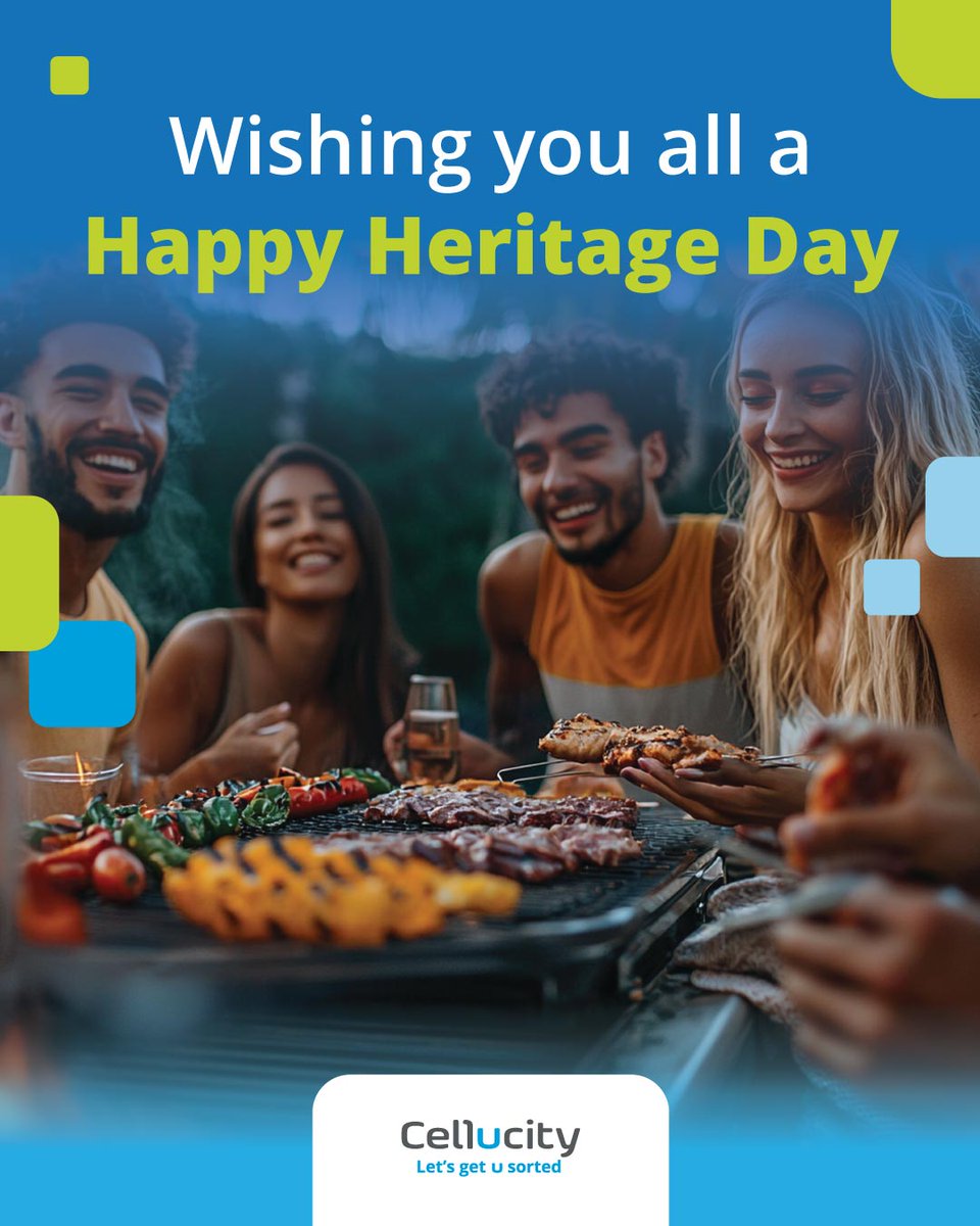 Cellucity's tweet image. 🇿🇦 Happy #HeritageDay, South Africa!

Today we celebrate our cultures, our stories &amp;amp; the spirit of Ubuntu – “I am because we are.” 💙

Here’s to unity, connection &amp;amp; pride in being proudly SA.
🔥🍖🎶
#Ubuntu #Cellucity #StayConnected