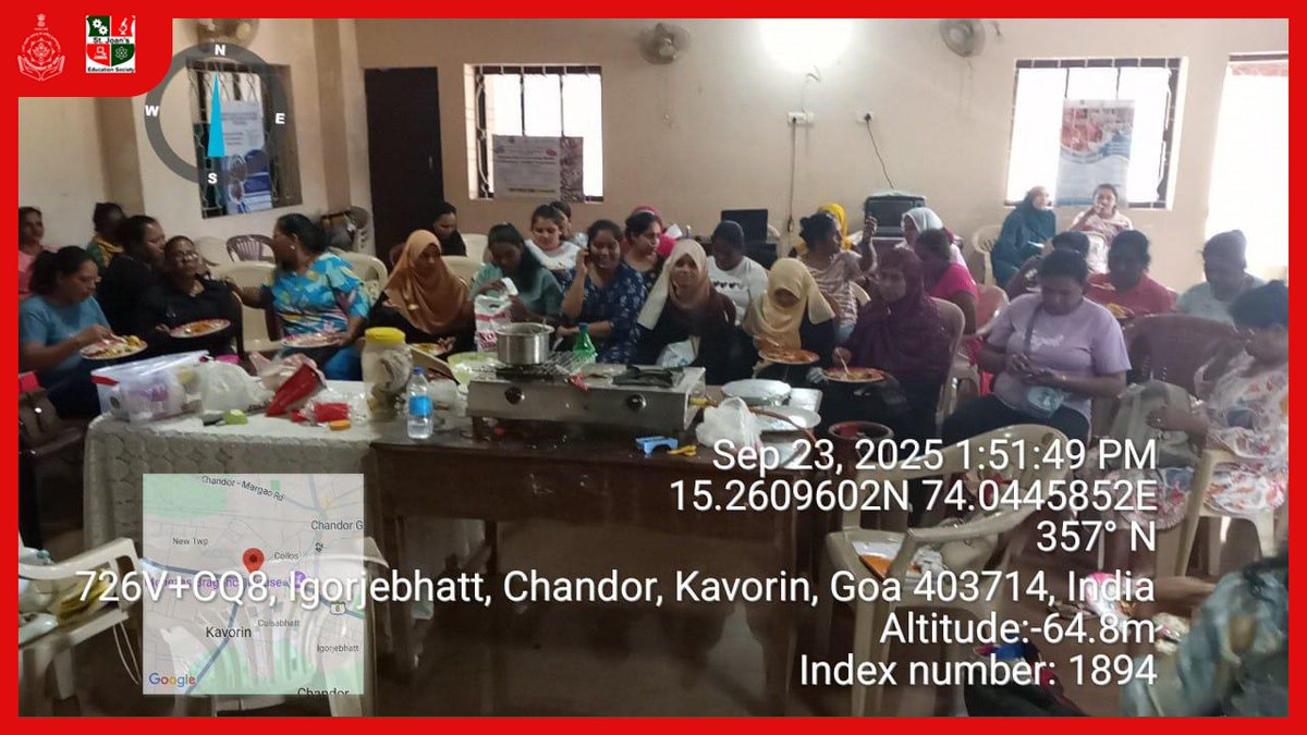 NewSachdeva's tweet image. Day 2 of the Cookery Course at VP Hall, Chandor, Salcete Taluka, South Goa District continued today with active participation and hands-on learning. 📷📷📷
#CookeryCourse #SkillTraining #SouthGoa #Day2 #CulinarySkills #stjoanseducationsociety @DITC_Goa