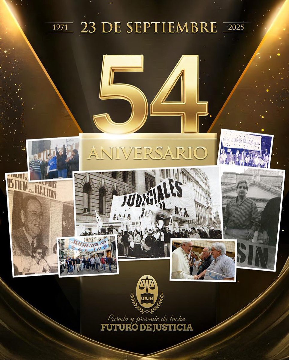 #FelizCumpleños Hoy la #UEJN cumple 54 años! gloria a todas y todos los judiciales  que dieron su vida en pos de defender los derechos de los judiciales , la justicia y  la Patria !
Hoy lo estamos festejando como debía ser , luchando en esta Vigilia Nacional en todo el país! La