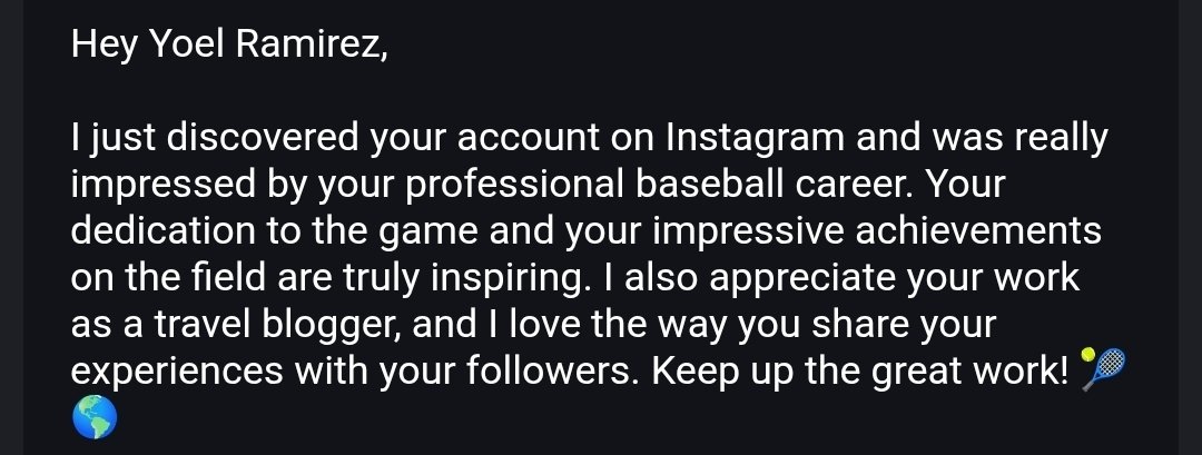 FolagoR's tweet photo. Llevo años con esta descripción de coña en mi Instagram.

Pues hoy me ha llegado una propuesta y ha empezado así xd https://t.co/uYzCwVztX8