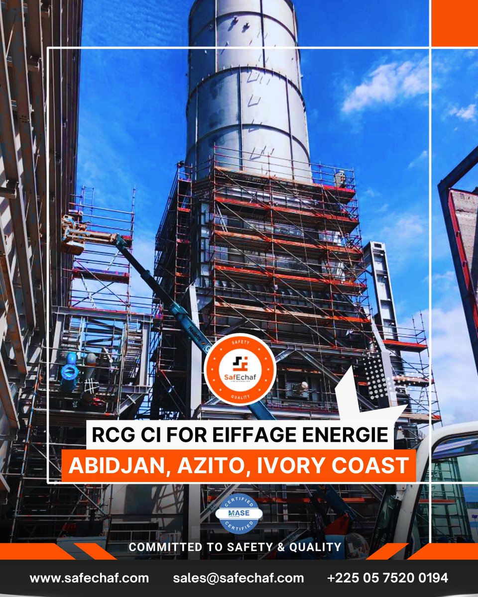 safechaf's tweet image. Building stronger futures with safety and precision. 🏗️✨
@safechaf  proudly supports Eiffage Energie at Abidjan, Azito, Ivory Coast, delivering world-class scaffolding solutions committed to safety and quality. 🌍🔧&quot;

#ScaffoldingSolutions #SafetyFirst #QualityConstruction