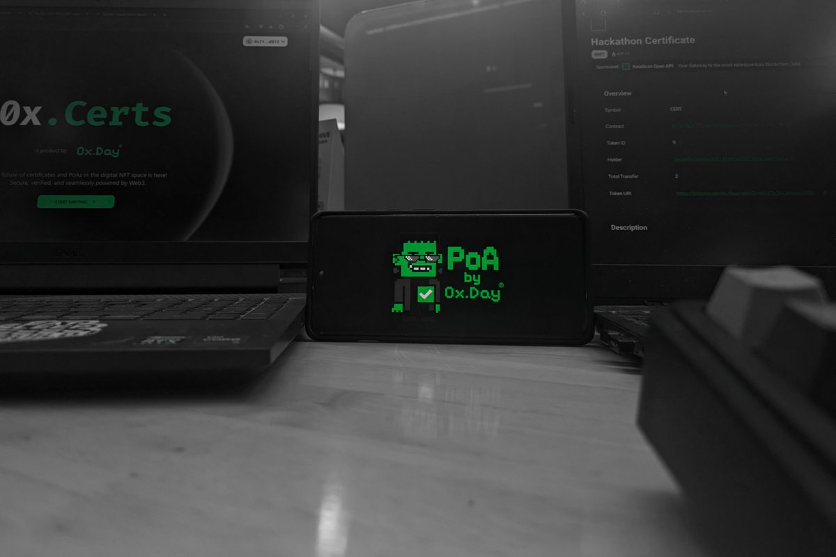 Just dropped on <a href="/KaiaChain/">Kaia</a> the <a href="/_0xDay/">0x.Day</a>'s PoA with Frankenstein pixel art, for 0x.Certs, inspired by our founder <a href="/0xSaranKumar/">Saran | 0xDay</a>'s daughter’s favorite book "Don’t Hug Doug".
This isn’t just a badge, it’s proof you were there when the next builder wave began. Who’s minting theirs?