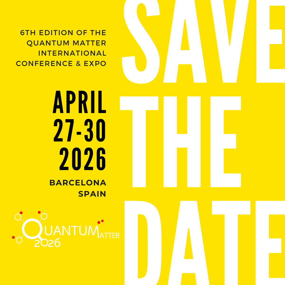 QUANTUM MATTER CONFERENCE tweet media