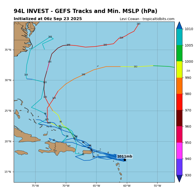 Rob Marciano (@robmarciano) on Twitter photo The most worrisome wave in the Atlantic is now invest 94L -- a few ensemble runs are hopeful for another recurve, but way too close and too early to bank on... The most worrisome wave in the Atlantic is now invest 94L -- a few ensemble runs are hopeful for another recurve, but way too close and too early to bank on...