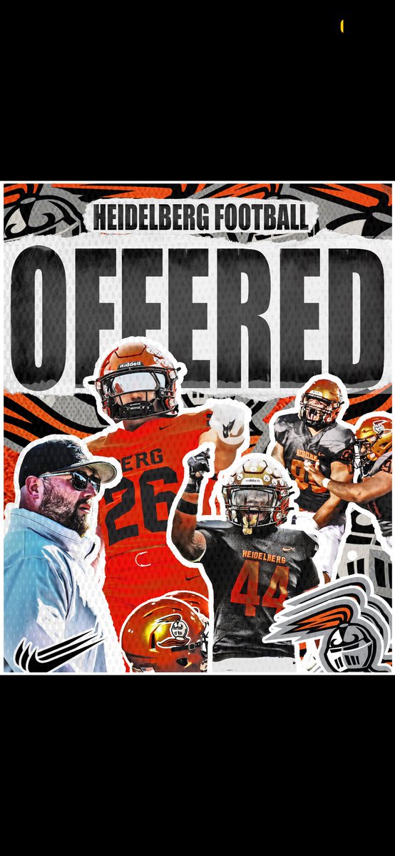 After a great conversation with <a href="/Coach_Donaldson/">Scott Donaldson</a> I am blessed to receive an offer from <a href="/BergFootball/">Heidelberg Football</a> !! <a href="/GoPatsGo/">Cousino Patriots Football</a> <a href="/CoachGennette/">Coach Brandon</a>
