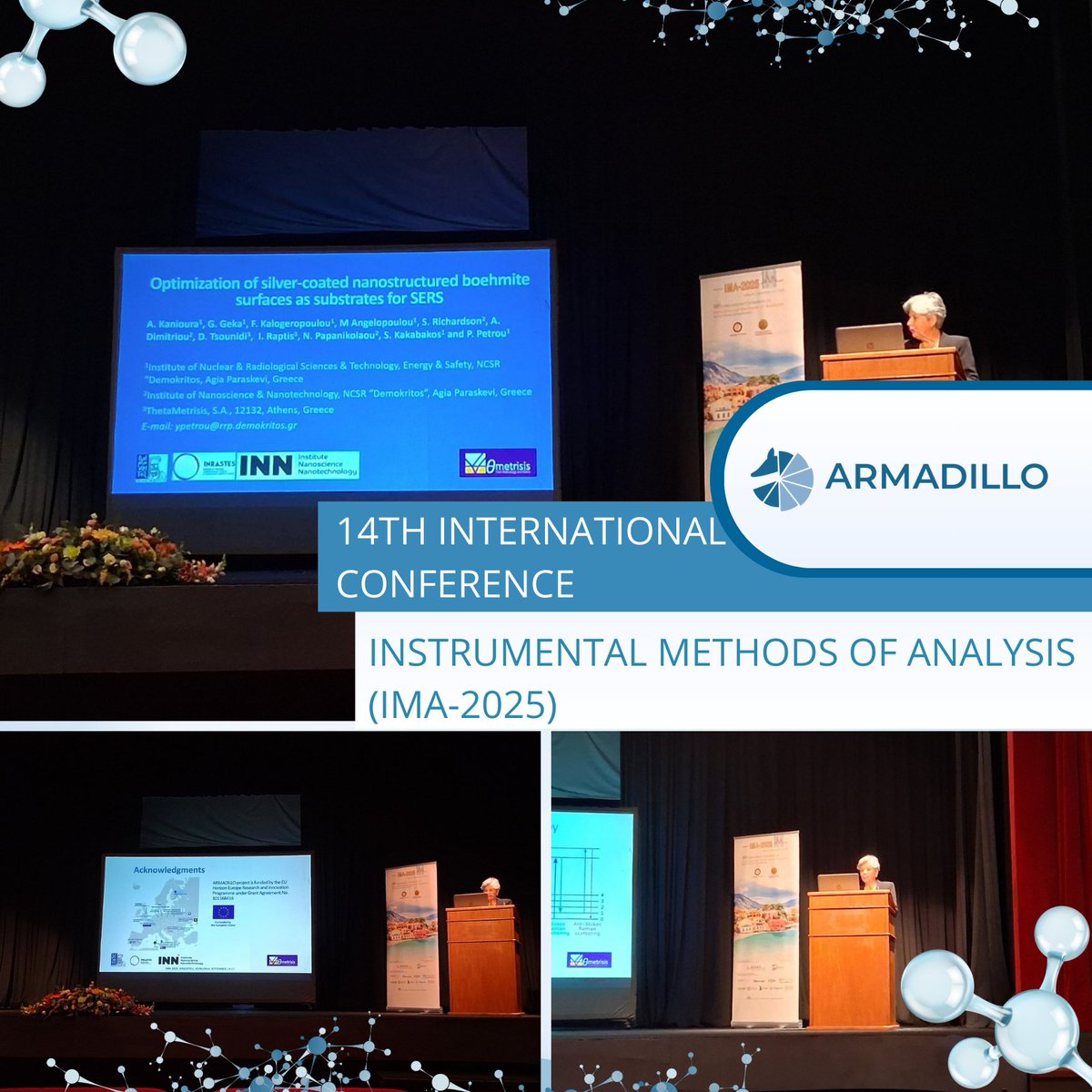 ArmadilloEu's tweet photo. #ARMADILLO at #IMA2025

Our partners presented new silver-coated nanostructured SERS substrates delivering stronger signals than commercial ones — now used for detecting GHB in fluids

Read more here👉https://t.co/klBEIUw4zu

#HorizonEU #EUresearch #ForensicScience #HorizonEU https://t.co/LN3yuWhmBf