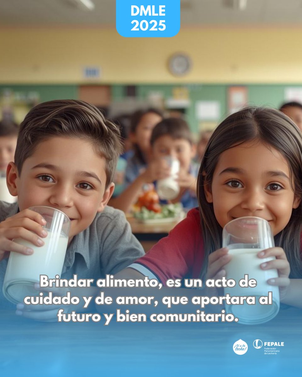 Un vaso de leche tiende puentes económicos y emocionales entre las comunidades y sus habitantes.

Porque cuando nutrimos a nuestros niños, nutrimos el futuro de nuestra sociedad.

#DíaMundialdelaLecheEscolar #lalechenutresueños #SíalaLeche