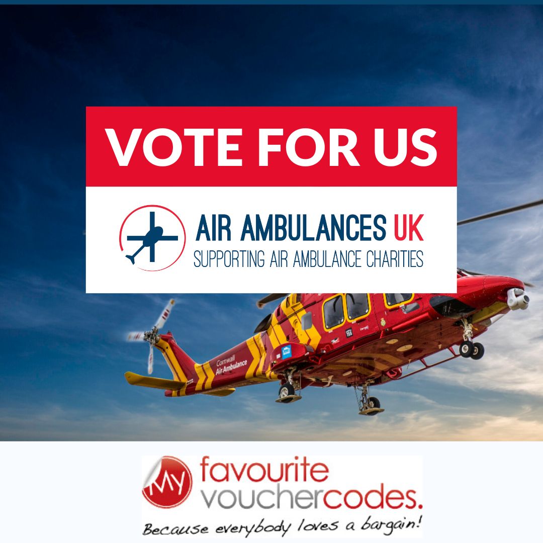 🗳️ Vote for Air Ambulances UK! 🗳️

This September, we’re taking part in the My Favourite Voucher Codes Charity Poll – giving us the chance to win 20% of the site’s profits to support the vital work of air ambulance charities across the UK. 🚁

Visit 👉 buff.ly/9odnlP5