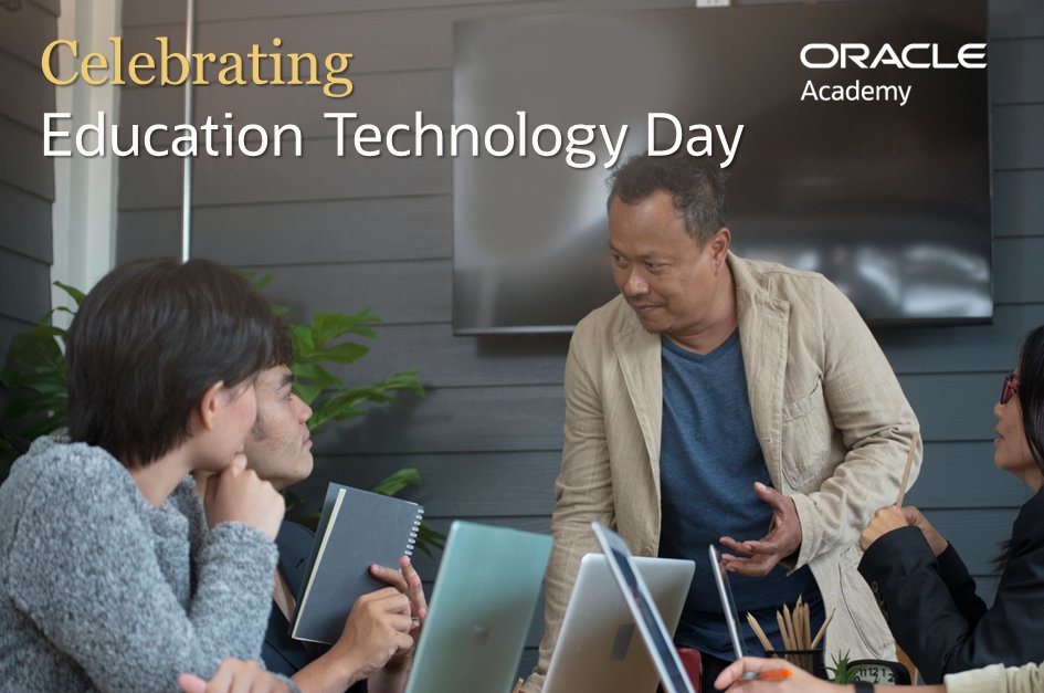 OracleAcademy's tweet image. Today we celebrate #EducationTechnologyDay! The annual event appreciates and celebrates the #technology that helps students to more easily learn and teachers to more easily teach—and the developers and experts who make sophisticated learning happen through technology. Not yet a…