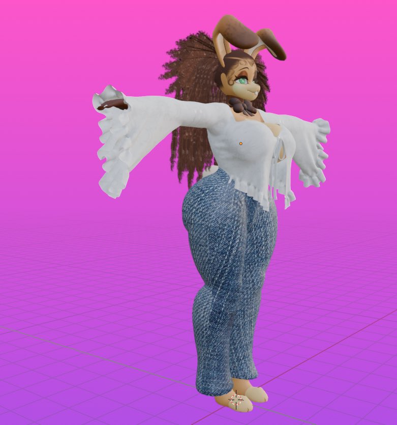 She’s so silly! Still a HUGE wip but she should be done later this week if not next week! (I have to do her shape keys…😔)

#fazclaireNightclub #Bonfie #cryptiacurves