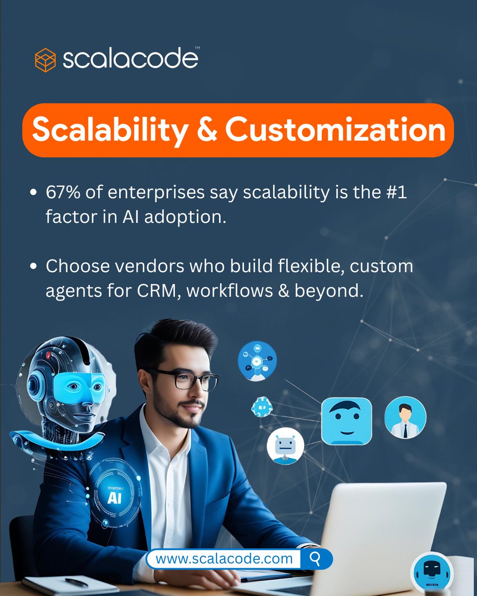 scala_code's tweet image. Choosing the right #AIAgent partner = digital success or failure.

We break down 3 must-know factors (with stats) to help you choose smarter. 

👉 Read more: scalacode.com/blog/top-ai-ag…

#ArtificialIntelligence #FutureOfWork #DigitalInnovation #Scalacode