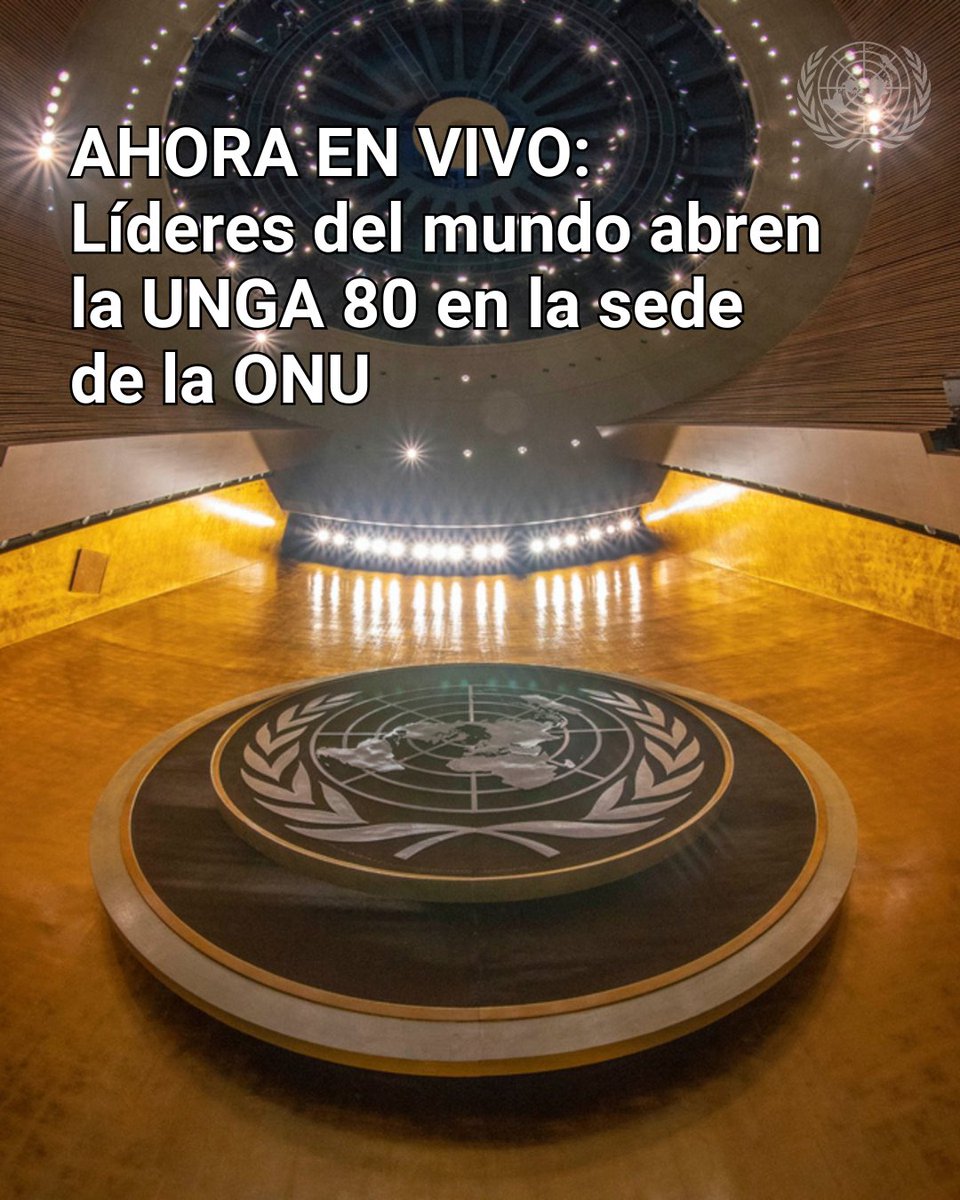 🎥 Sigue EN VIVO el inicio del Debate General de la #UNGA80 desde la sede de la ONU en Nueva York.

<a href="/antonioguterres/">António Guterres</a>  y la <a href="/UN_PGA/">Annalena Baerbock</a>  dan el puntapié inicial a una semana clave para el mundo. 

webtv.un.org/es/asset/k1n/k…