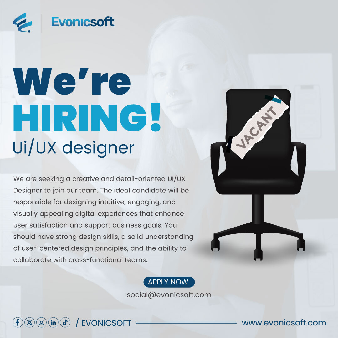 evonicsoft's tweet photo. We’re hiring 🚀
Join Evonicsoft as:
✔️ Technical Lead 💡
✔️ Cold Calling Expert 📞
✔️ UI/UX Designer 🎨
📩 Drop your CV at: mailto:hr.oa.evonicsoft@gmail.com
#WeAreHiring #CareerGrowth #JoinOurTeam #TechnicalLead #ColdCalling #UIUXDesigner #HiringNow #TechJobs #DesignJobs https://t.co/DdjQReLFLO