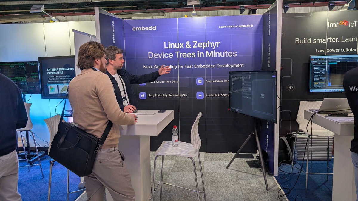 ZephyrIoT's tweet image. #ZephyrRTOS Developer Advocate Benjamin Cabé will be at #TheThingsConference 2025 (Sept 23–24, Amsterdam).
👋 Don’t forget to say hi! Check out the IoT Wall of Fame — Zephyr-powered products are there! hubs.la/Q03KwZ3s0 #opensource