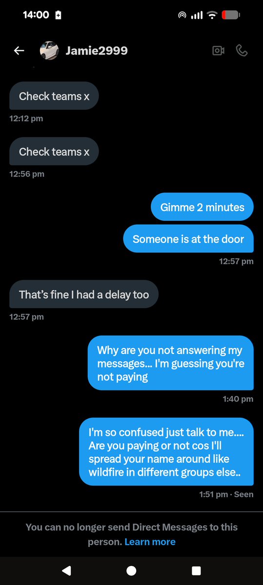 KezzyGodde402's tweet photo. Hey girlies! Another scammer on the list for everyone to avoid... Says he'll pay whilst draining.. comes off call says his phone died so I gave him the benefit of the doubt. And then blocks on everything. Word of warning for you all ❤️
#findom #pig #piggy #scanmer https://t.co/vXwOgljs2H