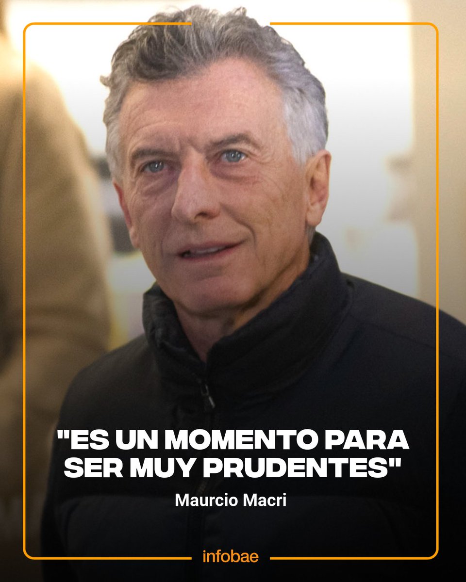 Mauricio Macri: "Es un momento para ser muy prudentes" infob.ae/4nP50Ge