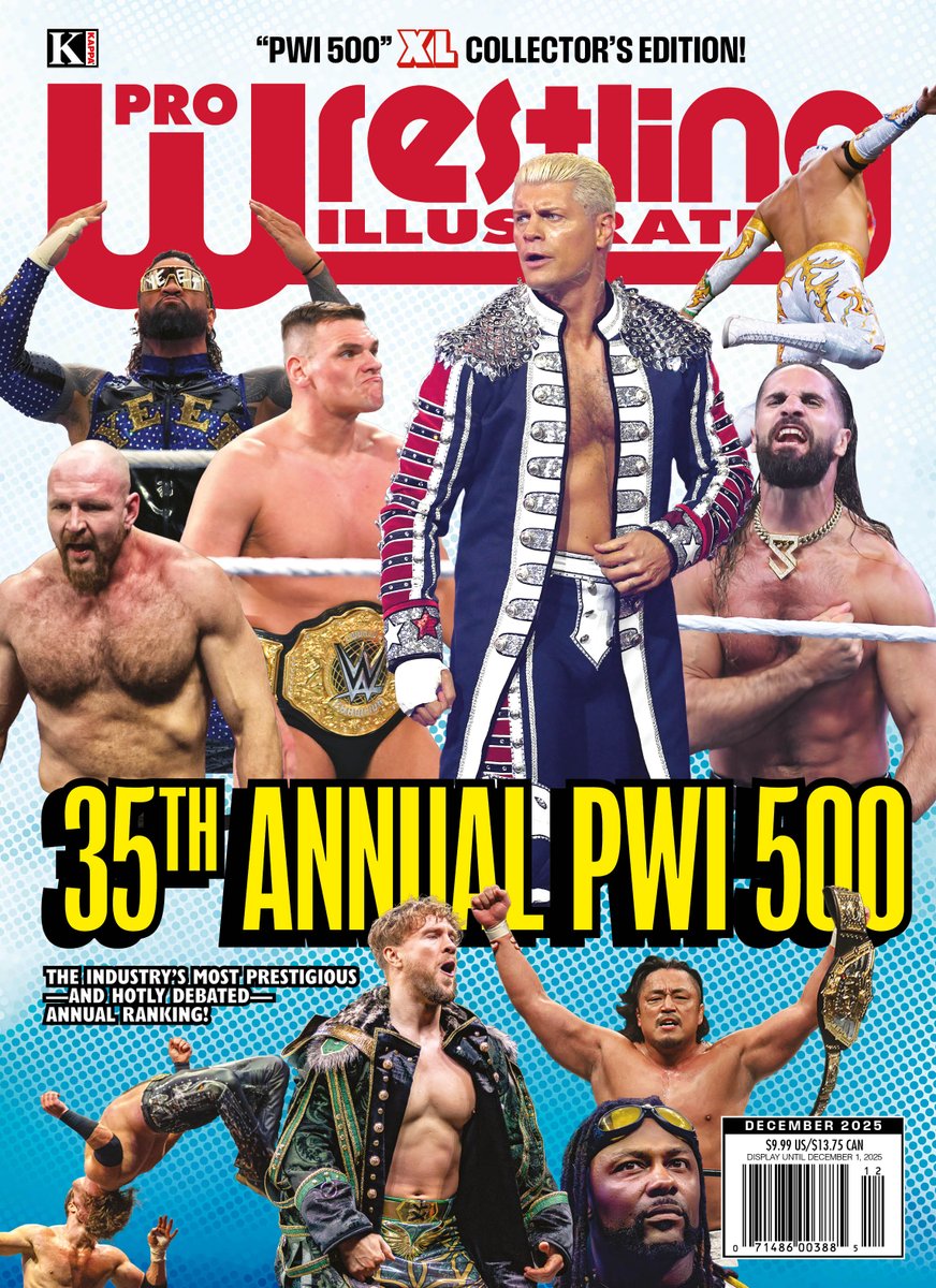 DrainBamager's tweet image. The PWI 500 top-10 for 2025:

1. Cody Rhodes
2. Jon Moxley
3. Gunther
4. Hangman Adam Page
5. Hirooki Goto
6. Jey Uso
7. Swerve Strickland
8. Seth Rollins
9. Místico
10. Will Ospreay