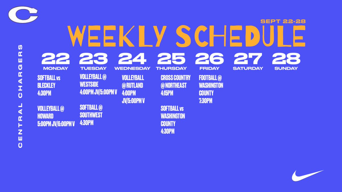 It’s the top of the week and here’s your C’s House #SportsWeekly schedule! #WeLead