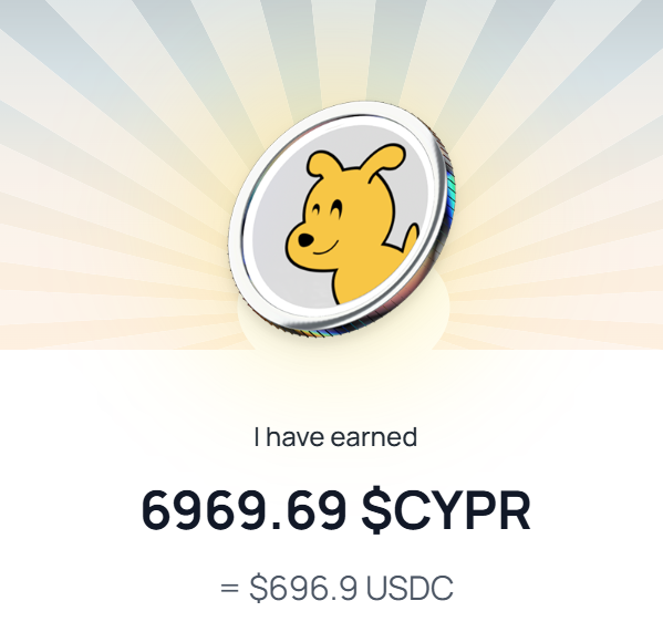 บัตรหมาน้อย ยังน่าใช้อยู่มั้ย หลังจาก TGE ?

📍 เริ่มจากความคุ้มค่าก่อน
1⃣  คอนเฟิร์มแล้วว่า ทุกการใช้จ่ายจะได้ $CYPR กลับคืนมา
2⃣  ถ้าใช้กับแบรนด์ที่ผ่านการโหวต  ก็จะได้บูสต์เพิ่มอีก
3⃣  จ่ายรางวัลทุก ๆ 2 วีค คล้ายเทสเน็ตตอนนี้
4⃣ The best fx rate