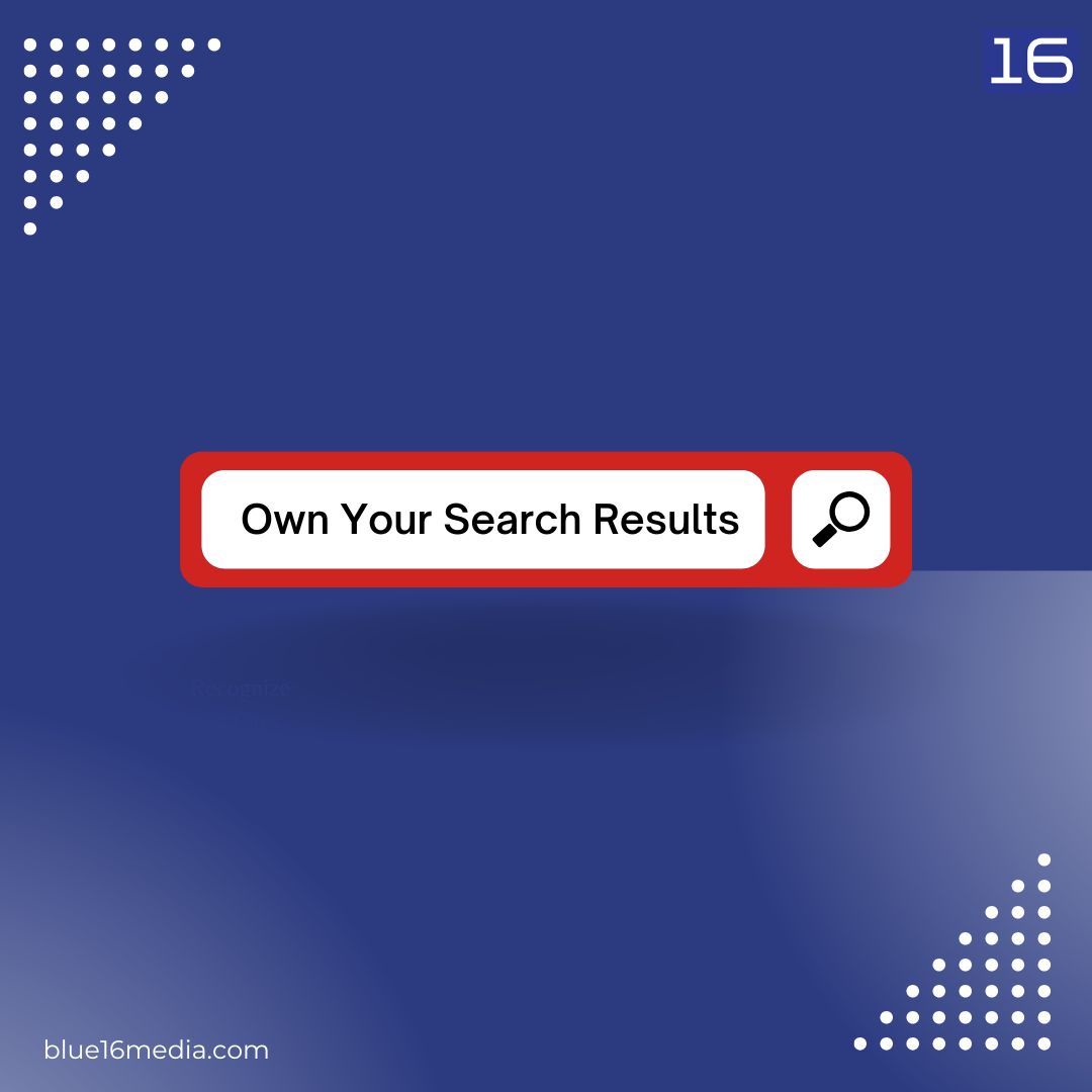 Blue16Media's tweet image. When someone searches for you online, make sure the results show accurate information, glowing reviews, and valuable content that reflects your brand.

#SEOTips #SearchEngineOptimization #OnlineReputation #DigitalMarketing