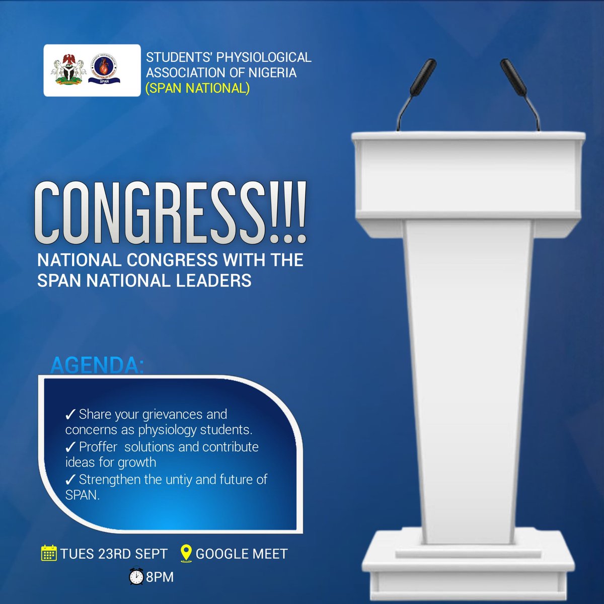 STUDENTS' PHYSIOLOGICAL ASSOCIATION OF NIGERIA tweet media