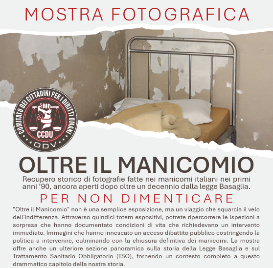 VeronaNews_net's tweet image. Mostra “Oltre il Manicomio”: l’Italia che ha chiuso le porte alla follia istituzionalizzata – is.gd/Za2KA1 – #FrancoBasaglia #GiorgioAntonucci #Manicomi #OltreIlManicomio #Psichiatria