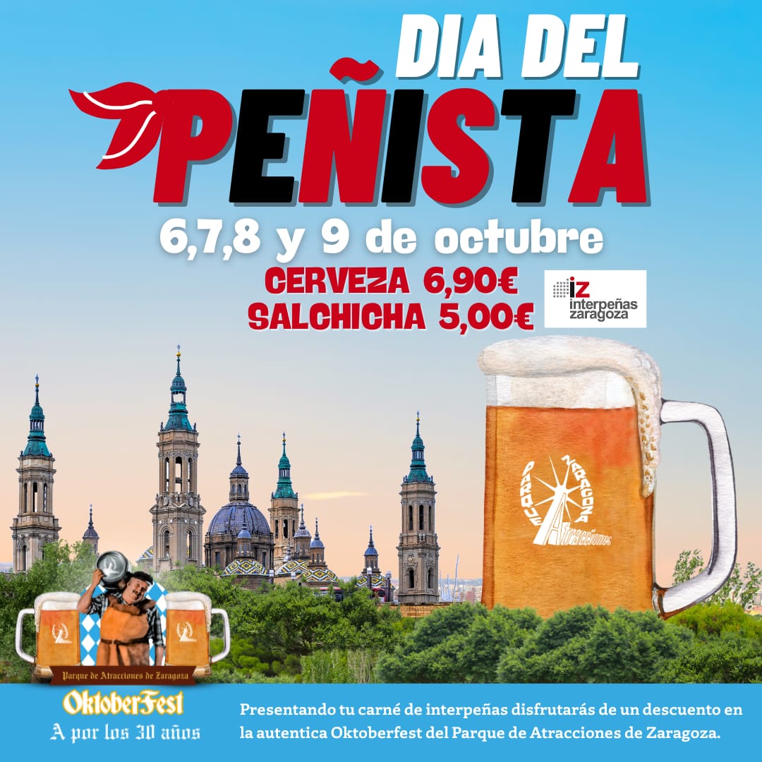 Día del Peñista. Descuentos #parqueatraccioneszaragoza #Oktoberfest2025 #descuentosinterpeñas #peñaszaragoza 

Diversión asegurada en el Parque de Atracciones de Zaragoza <a href="/Atraczara/">Parque de Atracciones de Zaragoza</a> 

Toda la info:  acortar.link/LHK5Jn

#interzgz #interpeñas #zaragoza