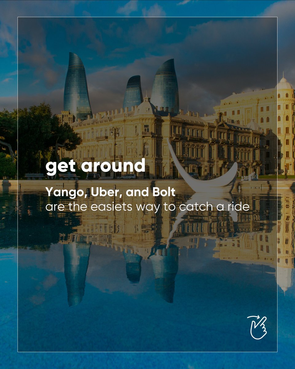 ExperienceAZE's tweet image. 🚕 Get Around: Yango, Uber, and Bolt are the easiest way to catch a ride. They’re reliable, affordable, and save you the hassle of negotiating with street taxis. For easy travel to regions, hop on a train with @ azerbaycandemiryollari — the scenic way to explore beyond Baku.
🏨…