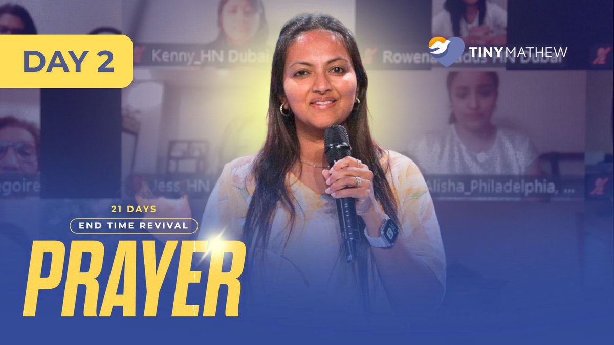 tinysm's tweet photo. 🔥 Rewatch Day 2 the of End Time Revival Prayer! Join in a powerful time of prayer and keep the fire burning. 🙏✨ https://t.co/VPJwadXh4V https://t.co/Cdk7Q9OMJJ