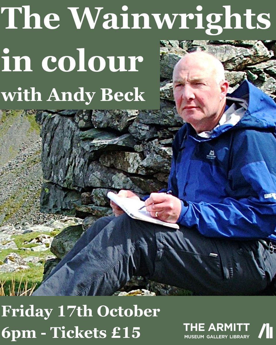 The Armitt: Museum, Gallery, Library (@armittmuseum) on Twitter photo The Wainwrights in colour with Andy Beck
Friday 17th October
6pm - Tickets £15
armitt.com/event-director…
This event is in support of the Alfred Wainwright exhibition hosted by The Armitt, co-curated by Chris Butterfield.
@wainwrightsociety <a href="/AW_archivist/">Alfred Wainwright Books & Memorabilia</a>
<a href="/craghoppers/">craghoppers</a> The Wainwrights in colour with Andy Beck
Friday 17th October
6pm - Tickets £15
armitt.com/event-director…
This event is in support of the Alfred Wainwright exhibition hosted by The Armitt, co-curated by Chris Butterfield.
@wainwrightsociety <a href="/AW_archivist/">Alfred Wainwright Books & Memorabilia</a>
<a href="/craghoppers/">craghoppers</a>