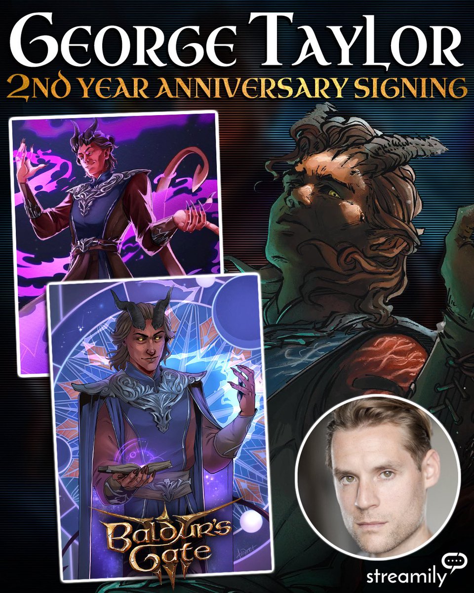 George Taylor (@georgetaylor83) on Twitter photo Behold! Sorcerous Sundries is OPEN to celebrate the 2nd Anniversary of Baldurs Gate 3!
To celebrate join me on Twitch 7pm GMT 7th November for a livestream signing featuring all the winning prints from the incredible community artists!
streamily.com/georgetaylor Behold! Sorcerous Sundries is OPEN to celebrate the 2nd Anniversary of Baldurs Gate 3!
To celebrate join me on Twitch 7pm GMT 7th November for a livestream signing featuring all the winning prints from the incredible community artists!
streamily.com/georgetaylor