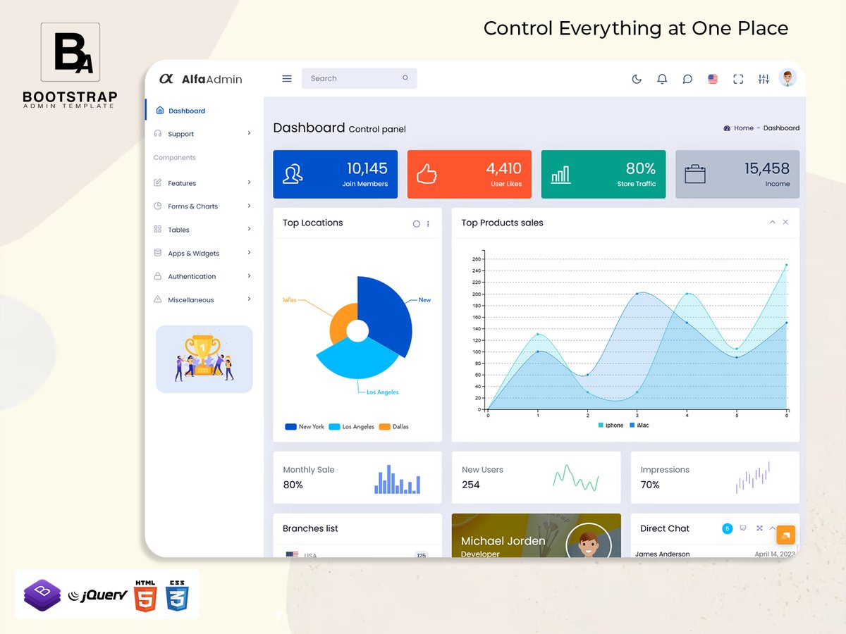 AdminTemplate's tweet image. Control Everything at One Bootstrap Admin Template
.
bootstrapadmintemplate.com/product/bootst…
.
#AdminTempate #crm #CSS3 #Dashboard #webkit #envato #ux #ui #uxswipe #sketch #figma #webdesigner #javascript #webdeveloper #bootstrapadmintemplate #dashboardtemplate #adobeXD #Webapp #html #css