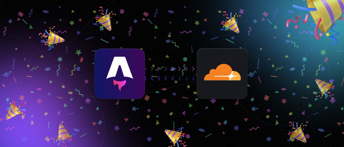 astrodotbuild's tweet image. Cloudflare just donated $150,000 to support Astro's open source development as our newest official hosting partner.
Thank you @cloudflare! 🚀