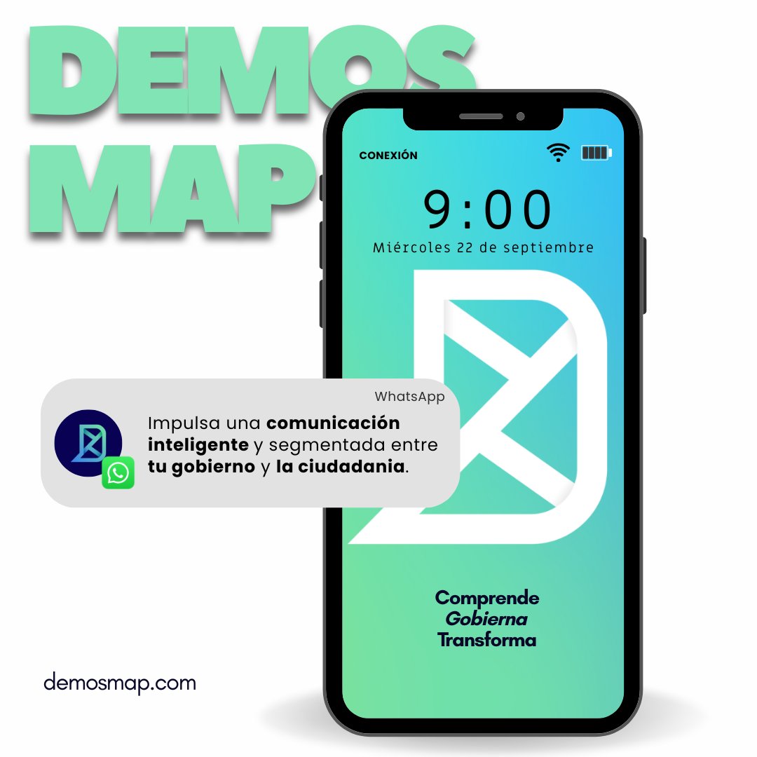 demosmap's tweet photo. Demosmap no es sólo una tecnología, es un puente entre la opinión de la ciudadanía y la acción gubernamental.

#Demosmap https://t.co/GekVZS4pRq