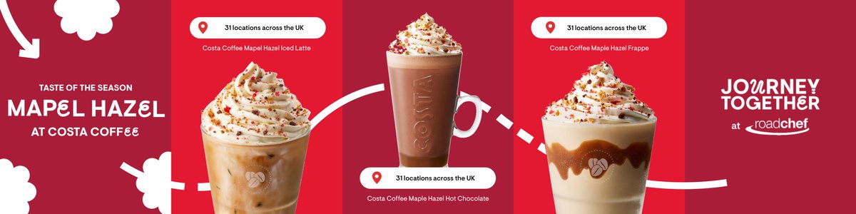 Roadchef (@roadchef) on Twitter photo A taste of the season and a celebration of National Coffee Day! 
Time to grab one of the Maple Hazel range, exclusive to Costa Coffee!roadchef.com/brands/costa-c… #CostaCoffee #MondayMotivation #NationalCoffeeDay A taste of the season and a celebration of National Coffee Day! 
Time to grab one of the Maple Hazel range, exclusive to Costa Coffee!roadchef.com/brands/costa-c… #CostaCoffee #MondayMotivation #NationalCoffeeDay