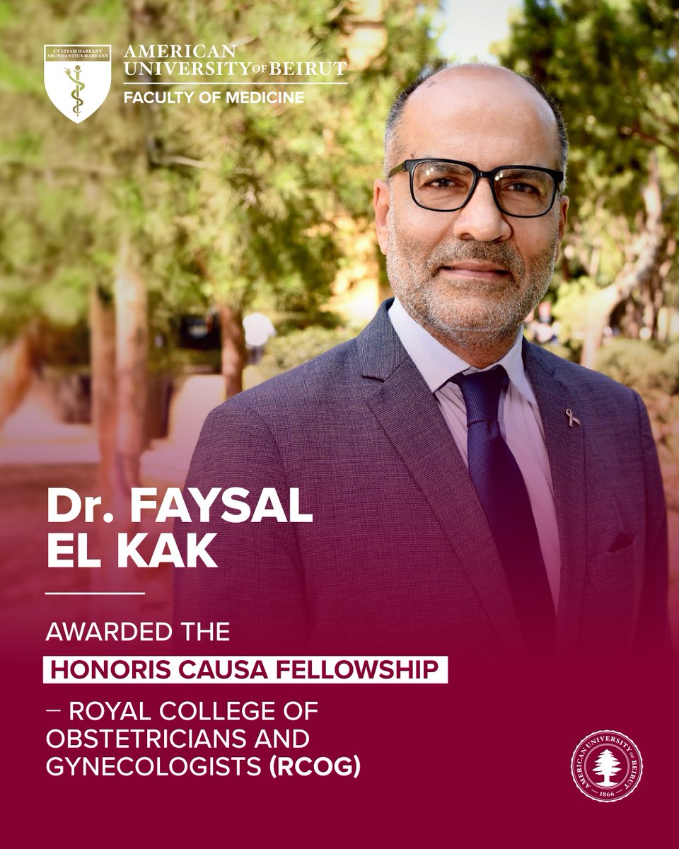 🌟It is with immense pride that we announce that Dr. Faysal El Kak has been awarded the prestigious Honoris Causa Fellowship by the Royal College of Obstetricians and Gynecologists (RCOG).