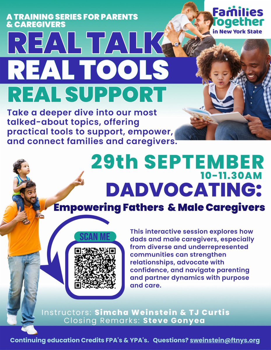 On Sep. 29 from 10–11:30 AM, join us for Dadvocating: Empowering Fathers &amp; Male Caregivers. This session is designed to help dads and caregivers strengthen relationships, and navigate parenting with purpose.

Register today to secure your spot: us02web.zoom.us/meeting/regist…