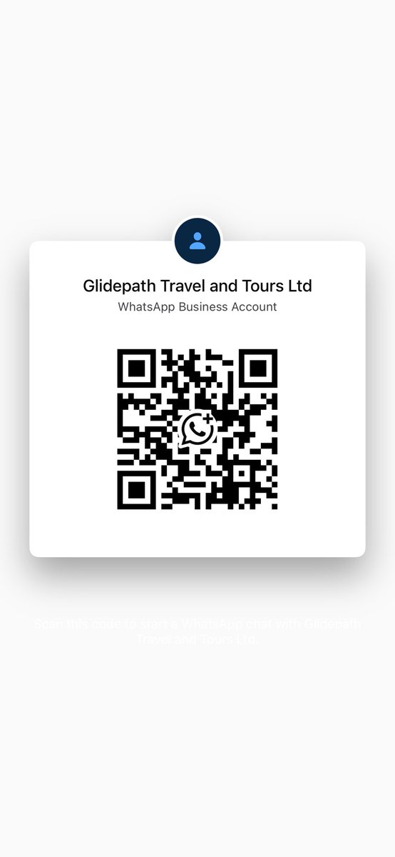 glidepath_tt's tweet image. 🌍✈️ Hello!

This is Glidepath Travel &amp;amp; Tours.

Whether you’re traveling for business, leisure, or family, we’ll guide you every step of the way.

Click the link to chat with us directly: 

wa.me/message/3CGCLZ…

Let’s make your next journey seamless. 💼✨