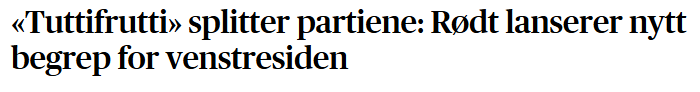 Tuttifrutti vil ikke være tuttifrutti....lykke til med det!