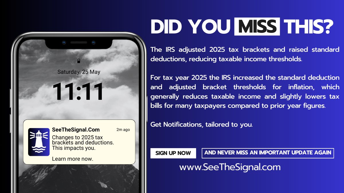 AmericaNotified's tweet image. Did you miss this change? We didn't. 

Sign up now at SeeTheSignal.com for a personalized notification service for legal, policy and rule changes that impact your personal or business finances.