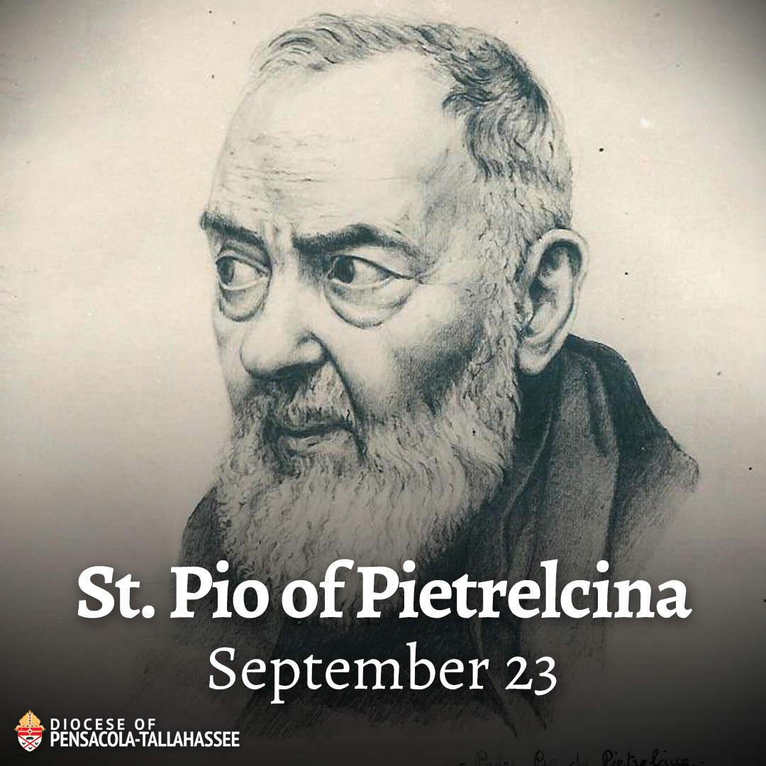Today the Catholic Church remembers St. Pio of Pietrelcina, the Italian Franciscan priest known more commonly as “Padre Pio.” His story is one of suffering, humility and miracles.

St. Pio of Pietrelcina, please pray for us! #PTDiocese #PrayForUs