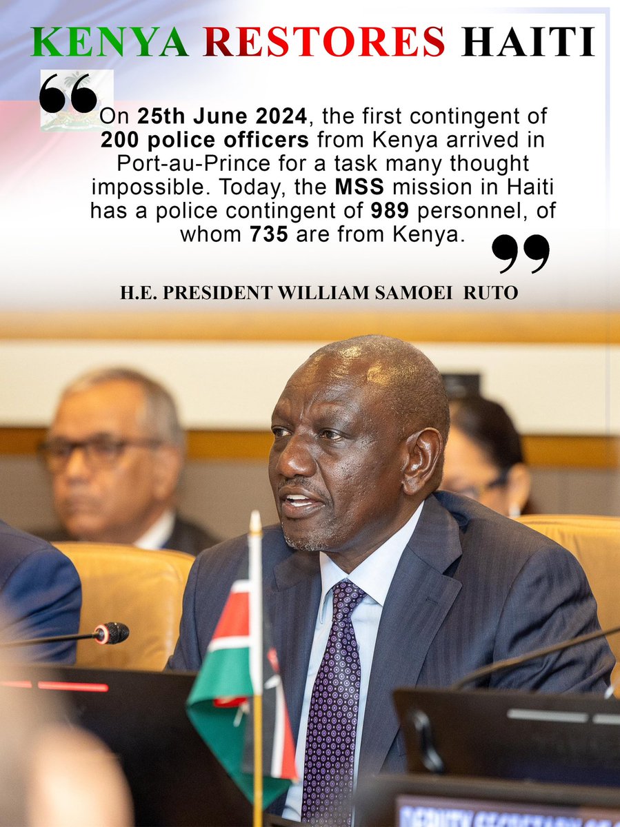 DennisMuchiri99's tweet image. Kenya has played a big role in restoring peace in Haiti.Kenya for Haiti #KenyaRestoresHaiti Flag Christians Somalis Eastleigh Mogadishu #46AsOne
