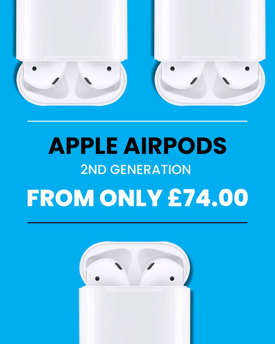 🎧Apple  AirPods 2nd Gen – from ONLY £74.00!

Upgrade your audio game today – limited stock! ⚡️

#airpods #refurbished #upgrade #smallbusiness #therightwaytobuytech #headphones