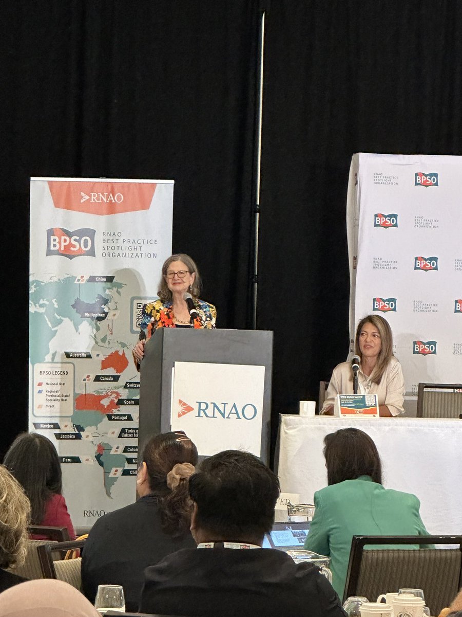 Incredible start to Day 1 of the #BPSOSummit hearing from <a href="/SEHealth_SEHC/">SE Health</a> as part of the “Purposeful Evolution of the #BPG and #BPSO Program” panel. SE Health has been bringing research and evidence into care since 2003!

<a href="/DorisGrinspun/">Dr. Doris Grinspun 🇨🇦 RN, PhD, FAAN, O.ONT</a> 
<a href="/RNAO/">RNAO</a> 
<a href="/slesween1/">Suzanne Sweeney</a> 
<a href="/JanetCheeRNAO/">Janet Chee</a>
