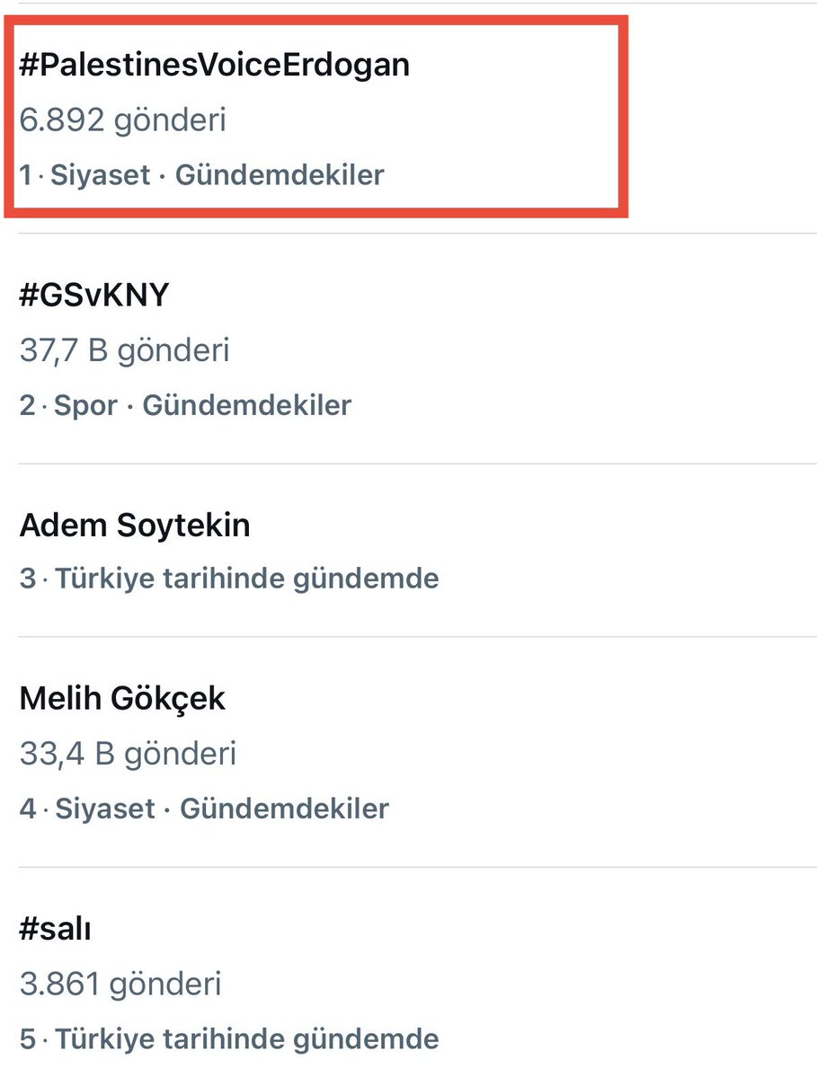 Cumhurbaşkanımız Recep Tayyip Erdoğan, bugün BM Genel Kurulu’nda tarihe damga vuracak bir konuşma için kürsüye çıkıyor.

Daha konuşma başlamadan bile dünya sallandı.🌍✊

📍 #PalestinesVoiceErdogan etiketi ABD ve küresel gündemde zirveye oturdu.

Dünya beşten büyüktür! 🌍