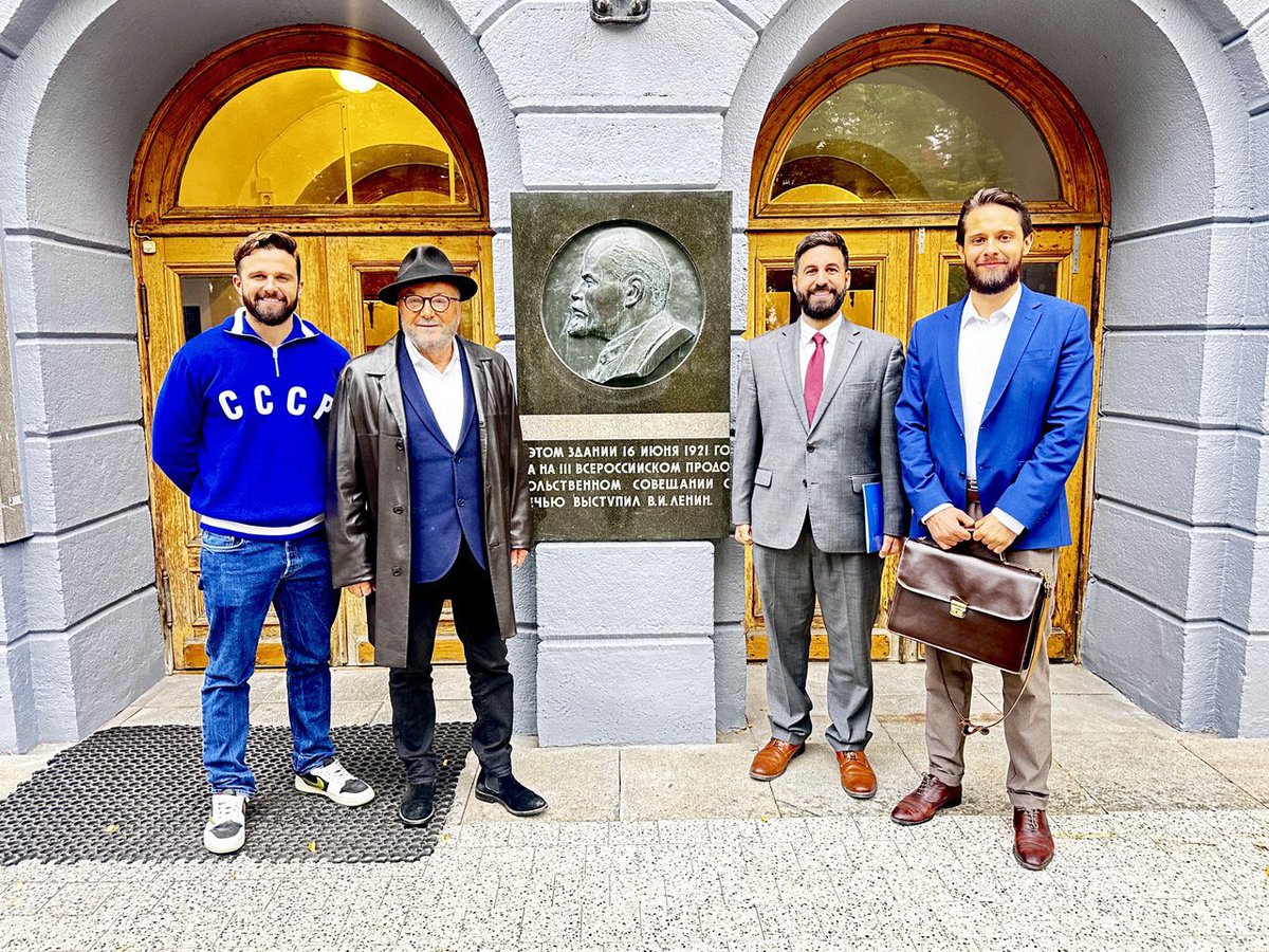 georgegalloway's tweet image. Four Just Men. With my comrades in Moscow.